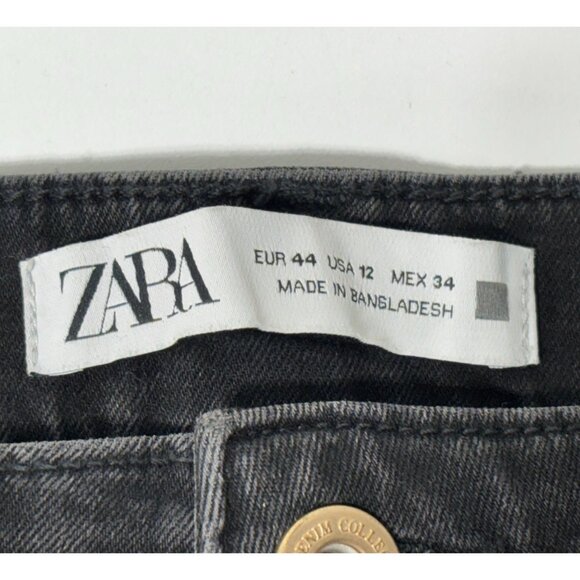 New Without Tags - ZARA Fall 2020 Denim Collection Womens 12 Black Skinny Jeans - Picture 4 of 6